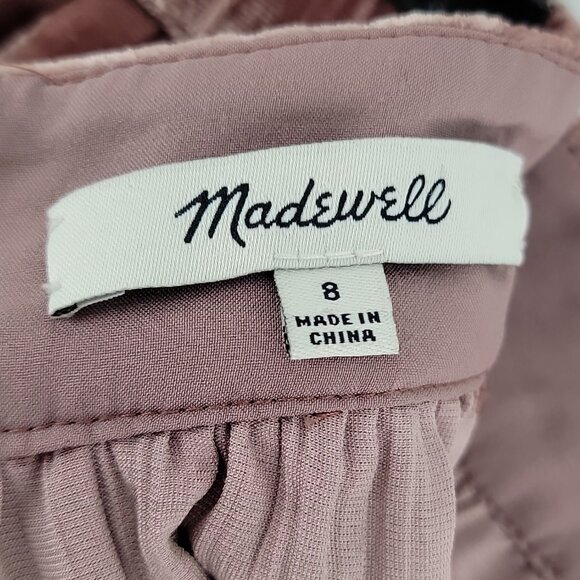 Madewell Pink Velvet Tiered Mini Skirt – Size 8 – Holiday Ready - Picture 5 of 10
